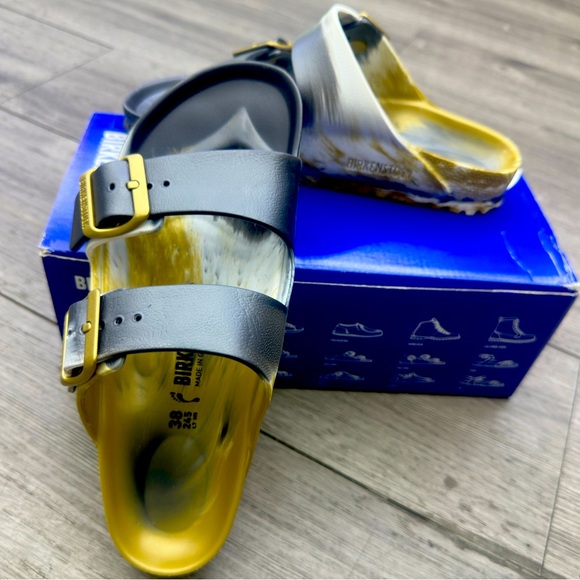 Birkenstock Arizona Eva color Glamour Gold Multi Brand new with box - Picture 3 of 4